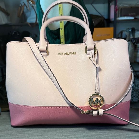 Michael Kors Two-Tone Pink Satchel - Picture 1 of 16